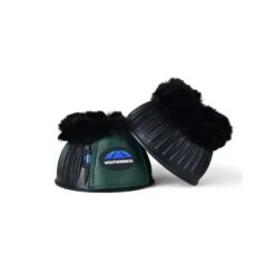 Weatherbeeta Tough-Tec Prime Fleece Trim Rubber Bell Boots - Black/Forest