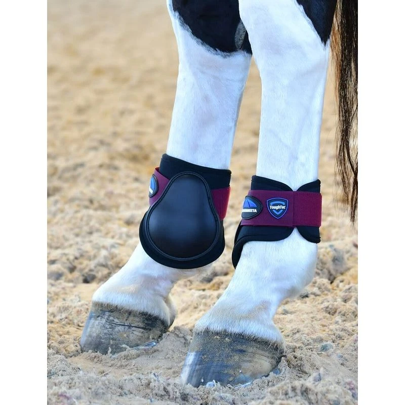 Weatherbeeta Tough-Tec Prime Fetlock Boots - Black/Burgundy 4 Weatherbeeta Tough-Tec Prime Fetlock Boots - Black/Burgundy - Image 4