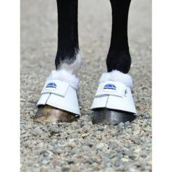 Weatherbeeta Tough-Tec Fleece Trim Bell Boots - White 9 Weatherbeeta Tough-Tec Fleece Trim Bell Boots - White -Tack Of The Day Store 1001081 800 800