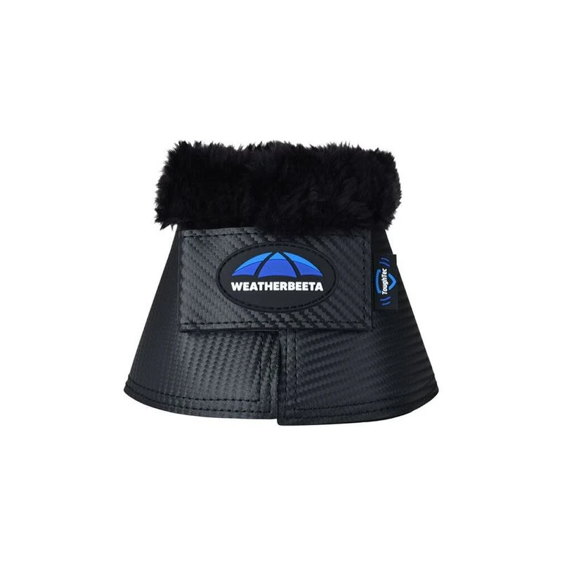 Weatherbeeta Tough-Tec Fleece Trim Bell Boots - Black 2 Weatherbeeta Tough-Tec Fleece Trim Bell Boots - Black - Image 2