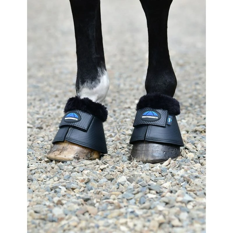Weatherbeeta Tough-Tec Fleece Trim Bell Boots - Black 5 Weatherbeeta Tough-Tec Fleece Trim Bell Boots - Black - Image 5
