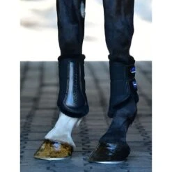 Weatherbeeta Tough-Tec Comfy Fleece Brushing Boots - Black/Black -Tack Of The Day Store 1001637 800 800