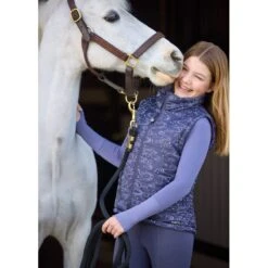 Kerrits Kids' Ride The Wind Reversible Quilted Vest - Plumnoir/Violet Dawn -Tack Of The Day Store 1004928 800 800