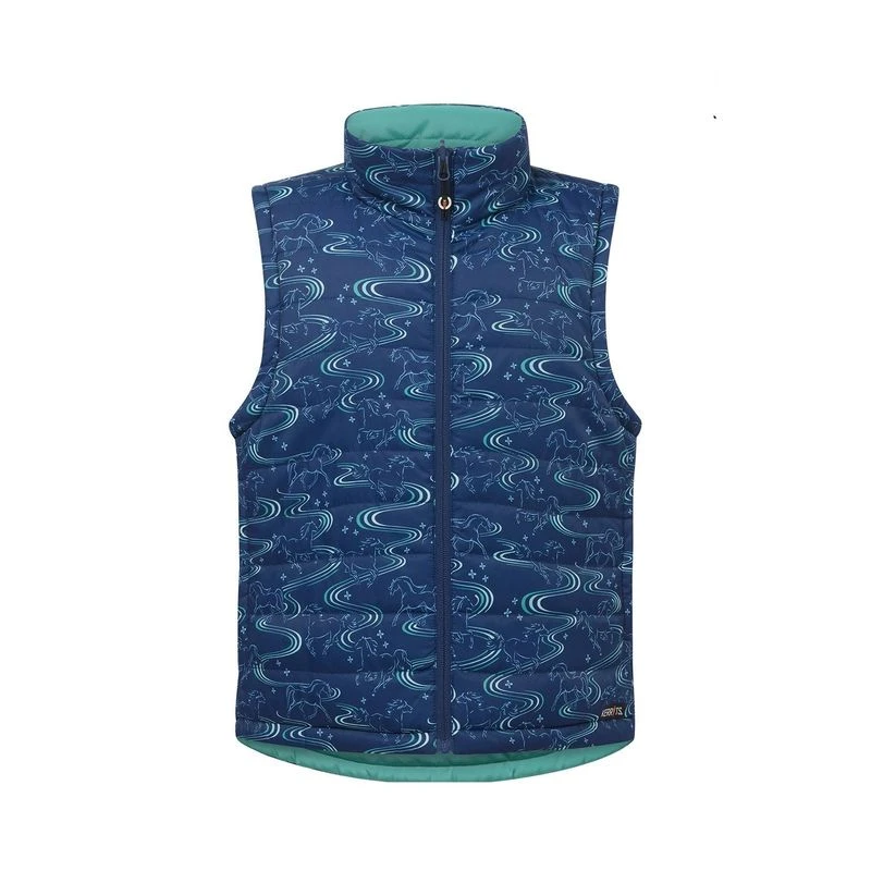 Kerrits Kids' Ride The Wind Reversible Quilted Vest - Lapis/Aqualuxe 1 Kerrits Kids' Ride The Wind Reversible Quilted Vest - Lapis/Aqualuxe