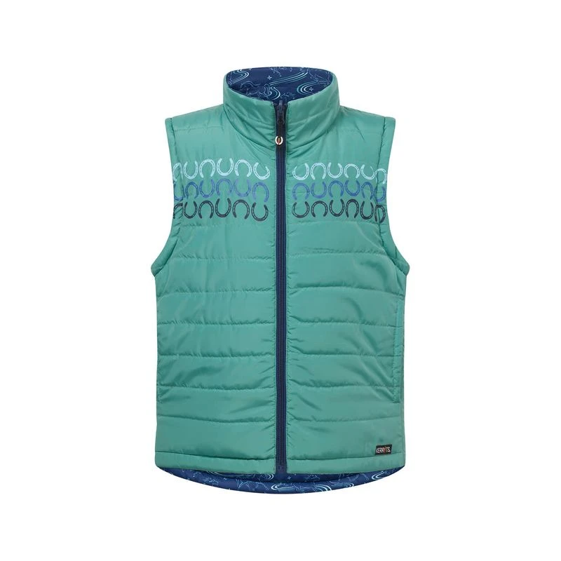 Kerrits Kids' Ride The Wind Reversible Quilted Vest - Lapis/Aqualuxe 2 Kerrits Kids' Ride The Wind Reversible Quilted Vest - Lapis/Aqualuxe - Image 2