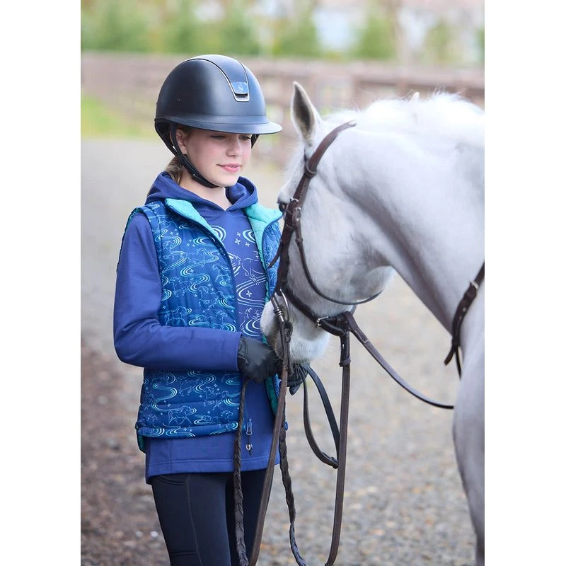 Kerrits Kids' Ride The Wind Reversible Quilted Vest - Lapis/Aqualuxe 4 Kerrits Kids' Ride The Wind Reversible Quilted Vest - Lapis/Aqualuxe - Image 4