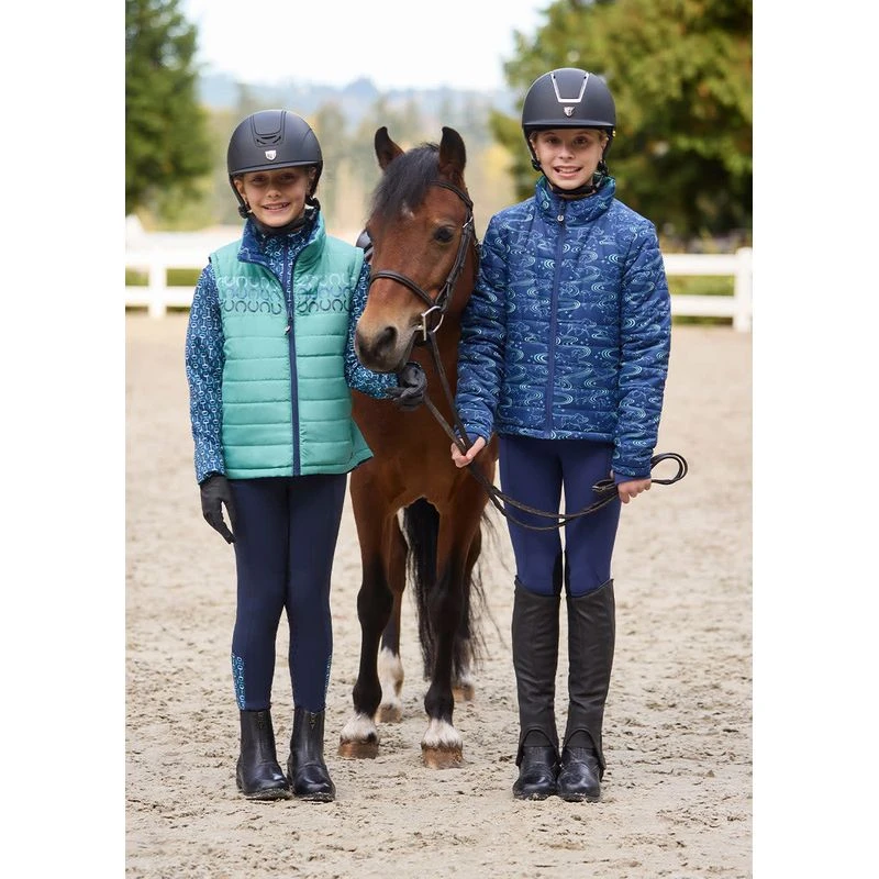 Kerrits Kids' Ride The Wind Reversible Quilted Vest - Lapis/Aqualuxe 5 Kerrits Kids' Ride The Wind Reversible Quilted Vest - Lapis/Aqualuxe - Image 5