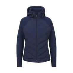 Kerrits Women's Equitech Hybrid Hooded Quilted Jacket - Galaxy Blue