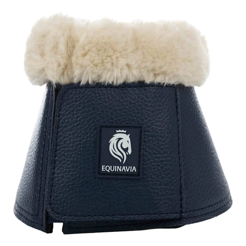 Equinavia Ty Ultra Fleece Overreach Boots - Navy/Natural 1 Equinavia Ty Ultra Fleece Overreach Boots - Navy/Natural