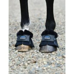 Weatherbeeta Tough-Tec Impact Fleece Trim Bell Boots - Black/Black -Tack Of The Day Store 1009521 800 800