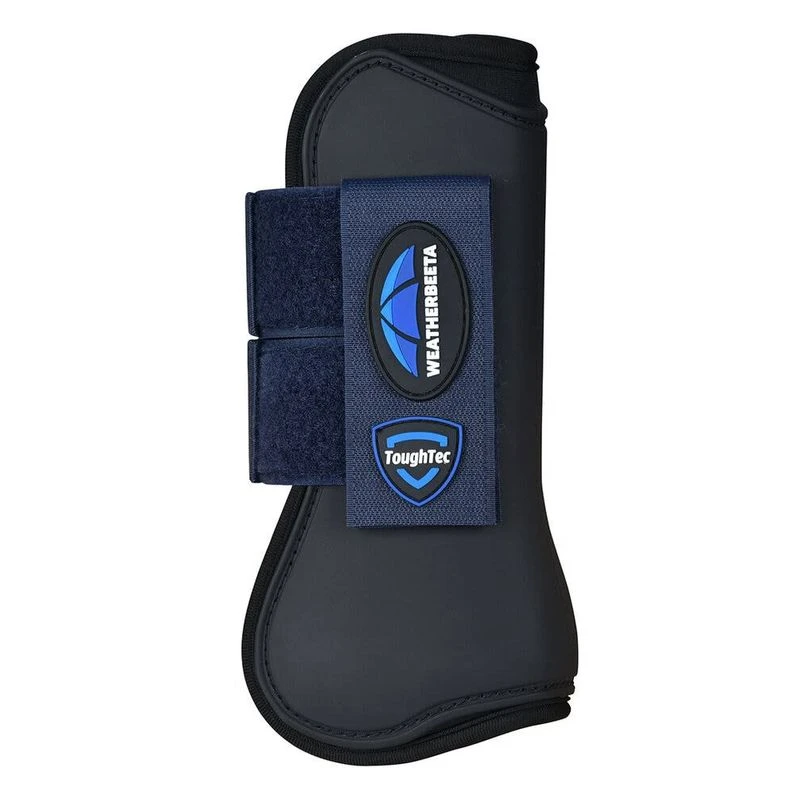 Weatherbeeta Tough-Tec Prime Open Front Boots - Black/Navy 1 Weatherbeeta Tough-Tec Prime Open Front Boots - Black/Navy