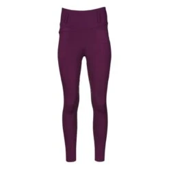 Dapplebay Kids' Essential Full Seat Tights - Plum Equestrian Toile