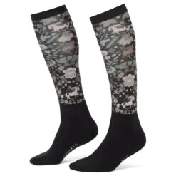 Kerrits Kids' Dual Zone Boot Socks - Black Fairy Tails
