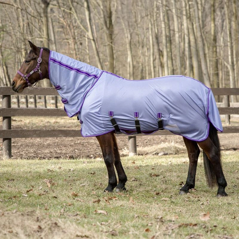 TuffRider Comfy Plus Combo Neck Fly Sheet - Purple/Deep Purple 1 TuffRider Comfy Plus Combo Neck Fly Sheet - Purple/Deep Purple