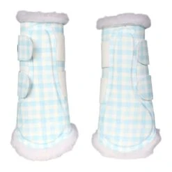 Dapplebay Brush Boots - Blue Gingham