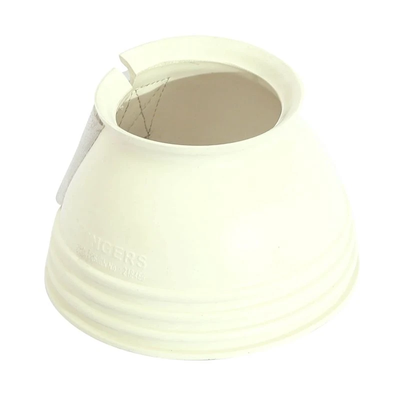 TuffRider Single Part Ribbed Bell Boots W/ Hook And Loop Tape - White 3 TuffRider Single Part Ribbed Bell Boots W/ Hook And Loop Tape - White - Image 3