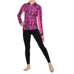 TuffRider Kids' Camo Print Sport Shirt - Purple -Tack Of The Day Store 1033018 800 800