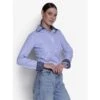 TuffRider Women's Adey Double Collar Shirt - Blue Stripe