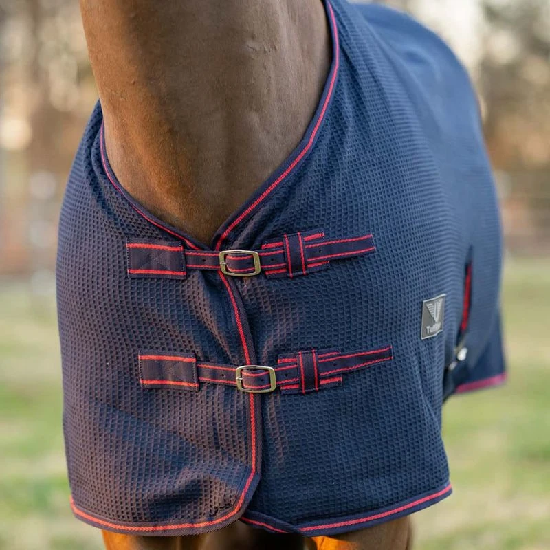 TuffRider Waffle Weave Cooler Standard Neck - Navy 3 TuffRider Waffle Weave Cooler Standard Neck - Navy - Image 3