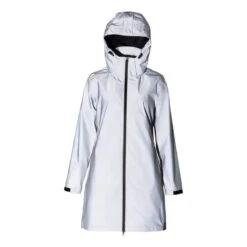 Horze Women's Rainbow Reflective Raincoat - Reflective Print