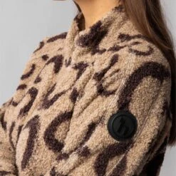 Horze Women's Ariana Teddy Fleece Jacket - Muddy Hoofprints -Tack Of The Day Store 1045725 800 800