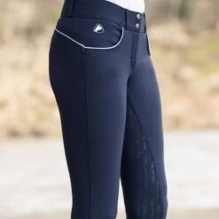 Horze Women's Nordic Performance Full Seat Breeches - Peacoat Dark Blue 8 Horze Women's Nordic Performance Full Seat Breeches - Peacoat Dark Blue -Tack Of The Day Store 308045 800 800