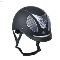 Ovation Jump Air Helmet - Black Matte/Silver Trim