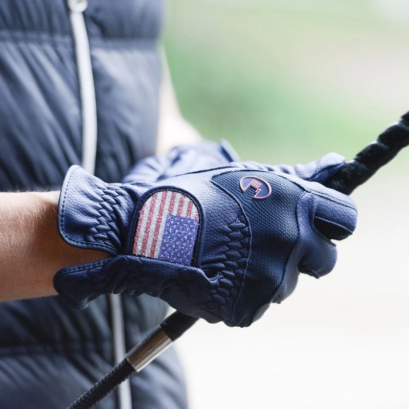 Roeckl Maryland Riding Gloves - Navy/USA 1 Roeckl Maryland Riding Gloves - Navy/USA