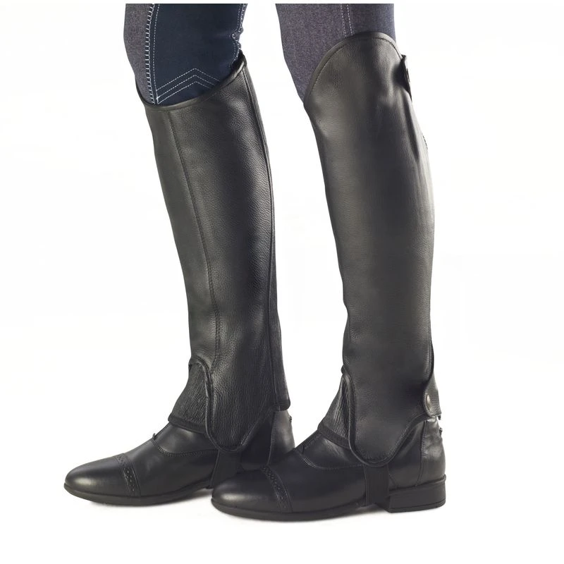 Ovation Precise Fit Full Grain Half Chaps - Black 1 Ovation Precise Fit Full Grain Half Chaps - Black