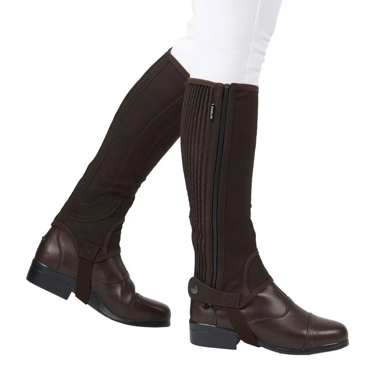 Dublin Easy-Care Half Chaps II - Brown 1 Dublin Easy-Care Half Chaps II - Brown