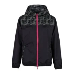 Horze Women's Limited Edition Odette Reflective Printed Rain Jacket - Black -Tack Of The Day Store 350240 800 800