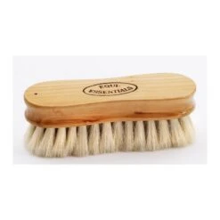 Equi-Essentials Wood Back Goat Hair Face Brush - Natural