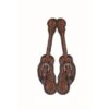 Western Rawhide Jim Taylor Performance Infinity Scallop Spur Straps - Two Tone Brown