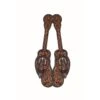 Western Rawhide Jim Taylor Performance Floral Scallop Spur Straps - Two Tone Brown