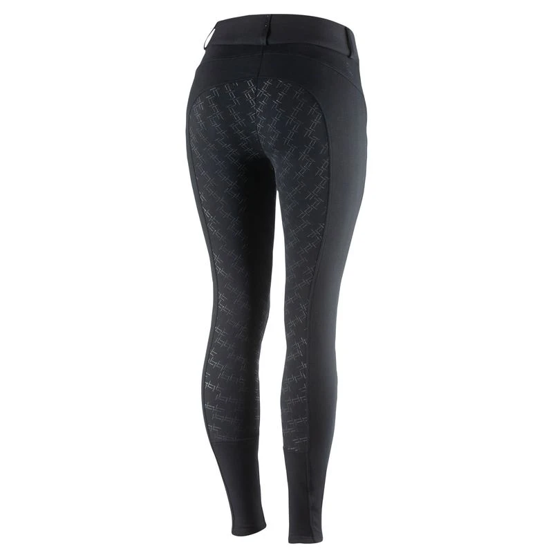 Horze Women's Mia Thermo Silicone Full Seat Breeches - Black 5 Horze Women's Mia Thermo Silicone Full Seat Breeches - Black - Image 5