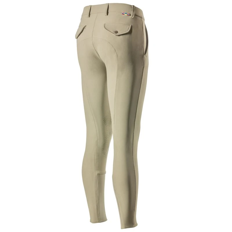 Horze Men's Grand Prix Knee Patch Breeches - Tan 2 Horze Men's Grand Prix Knee Patch Breeches - Tan - Image 2