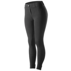 Horze Women's Ella Pull Up Knee Patch Tights - Black 7 Horze Women's Ella Pull Up Knee Patch Tights - Black -Tack Of The Day Store 380897 800 800