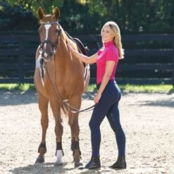 Horze Women's Grand Prix Knee Patch Breeches - Peacoat Dark Blue -Tack Of The Day Store 385194 800 800