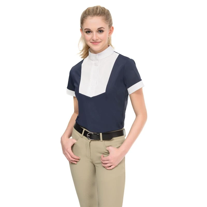 Ovation Women's Elegance Short Sleeve Show Shirt - Navy 2 Ovation Women's Elegance Short Sleeve Show Shirt - Navy - Image 2
