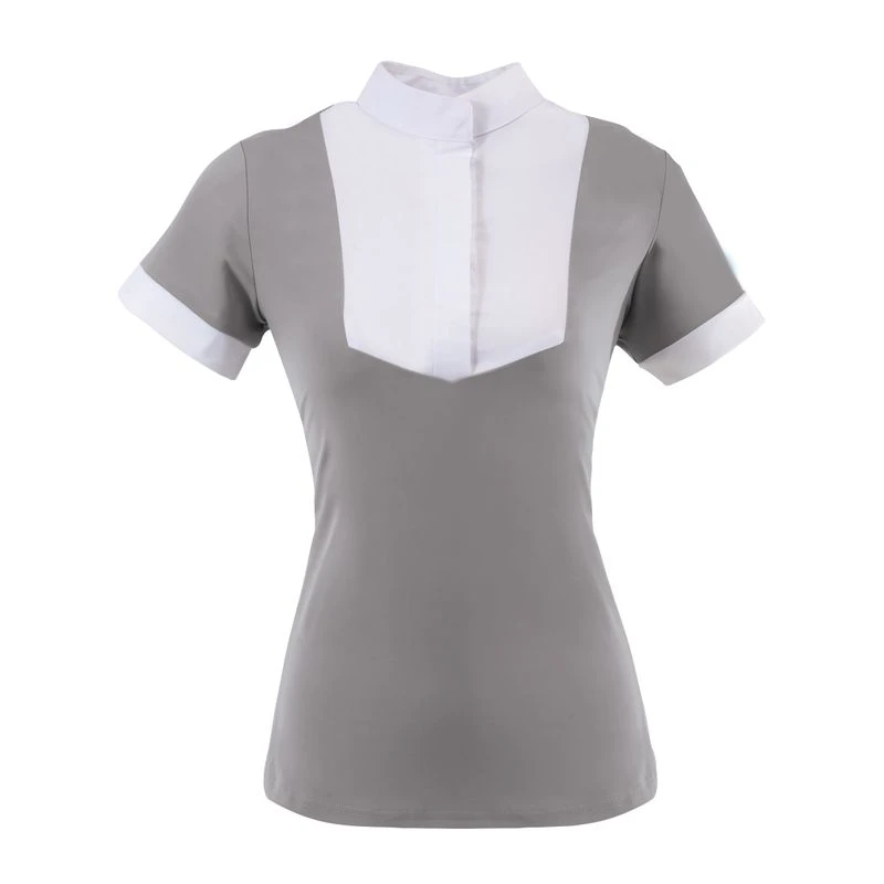 Ovation Women's Elegance Short Sleeve Show Shirt - Grey 1 Ovation Women's Elegance Short Sleeve Show Shirt - Grey