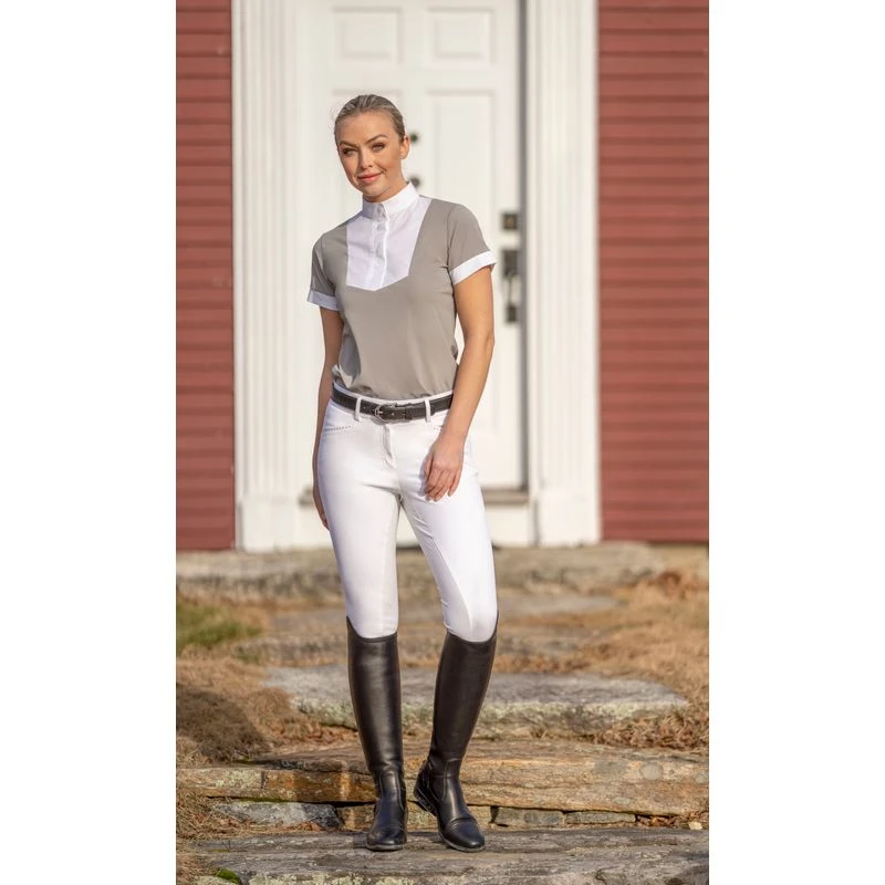 Ovation Women's Elegance Short Sleeve Show Shirt - Grey 2 Ovation Women's Elegance Short Sleeve Show Shirt - Grey - Image 2