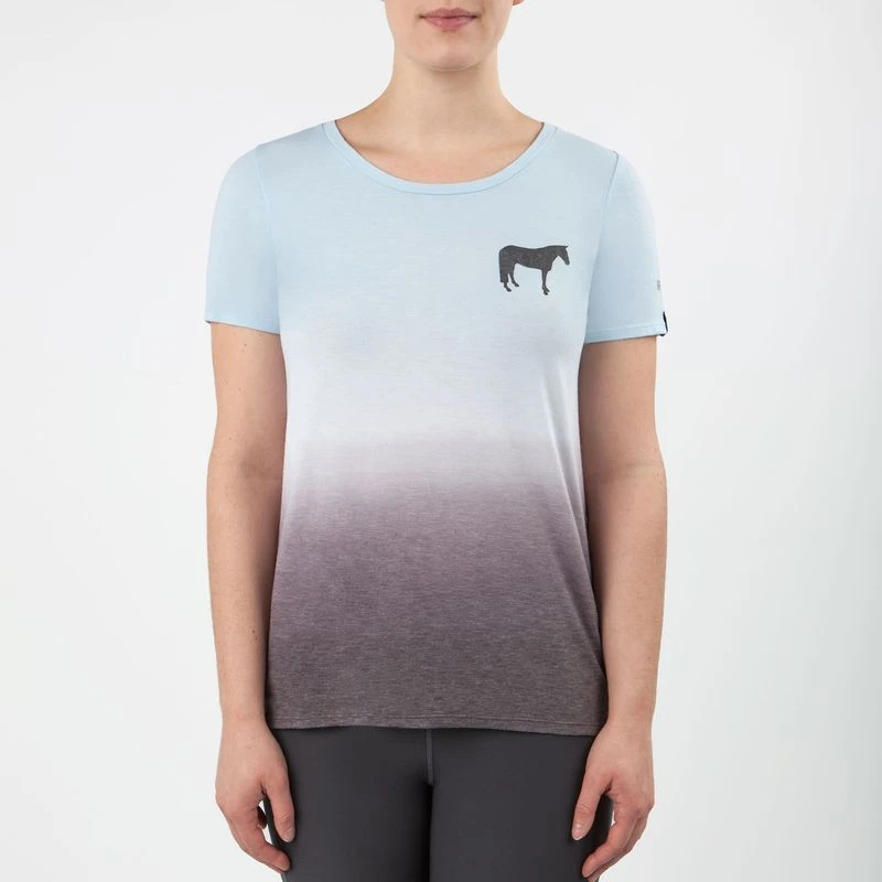 Irideon Kids' Dip Dye Equestrian Swing Tee - Energy Blue 2 Irideon Kids' Dip Dye Equestrian Swing Tee - Energy Blue - Image 2