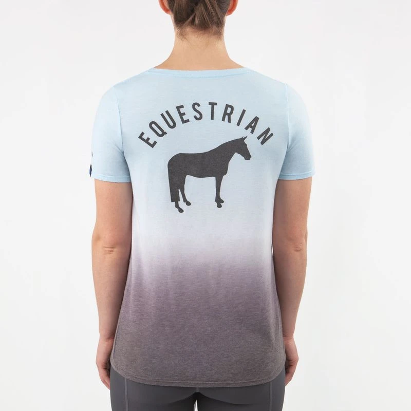 Irideon Kids' Dip Dye Equestrian Swing Tee - Energy Blue 4 Irideon Kids' Dip Dye Equestrian Swing Tee - Energy Blue - Image 4