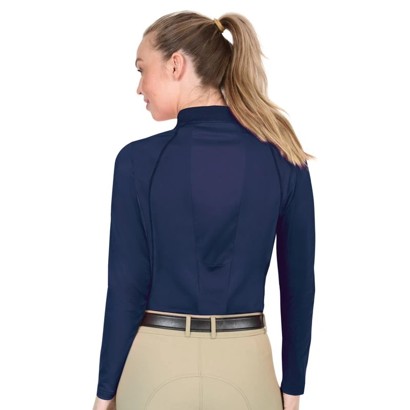 Ovation Women's Thesie Long Sleeve Tech Shirt - Navy 2 Ovation Women's Thesie Long Sleeve Tech Shirt - Navy - Image 2