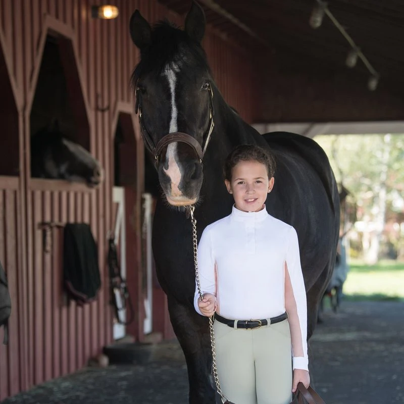 Irideon Kids' Ciara IceFil Show Shirt - White/Radiant Peach 1 Irideon Kids' Ciara IceFil Show Shirt - White/Radiant Peach