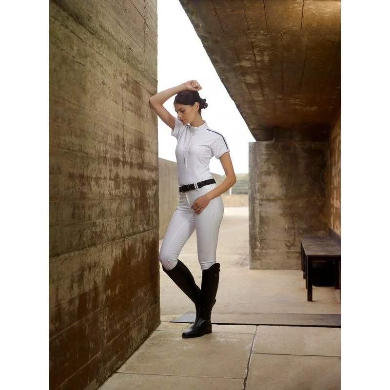 Alessandro Albanese Women's Evora Short Sleeve Competition Shirt - White 3 Alessandro Albanese Women's Evora Short Sleeve Competition Shirt - White - Image 3