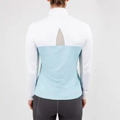 Irideon Women's Ciara IceFil Show Shirt - White/Energy Blue -Tack Of The Day Store 398945 800 800