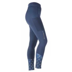 Shires Aubrion Women's Morden Knee Patch Summer Riding Tights - Navy