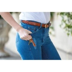 Shires Aubrion Plaited 25mm Leather Belt - Tan