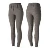 Horze Women's Desiree High Waist Full Seat Breeches - Castle Rock Dark Grey
